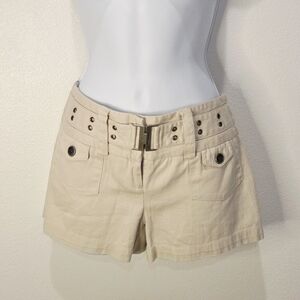 Copper Key Beige Cargo Shorts with Belt- Size 5